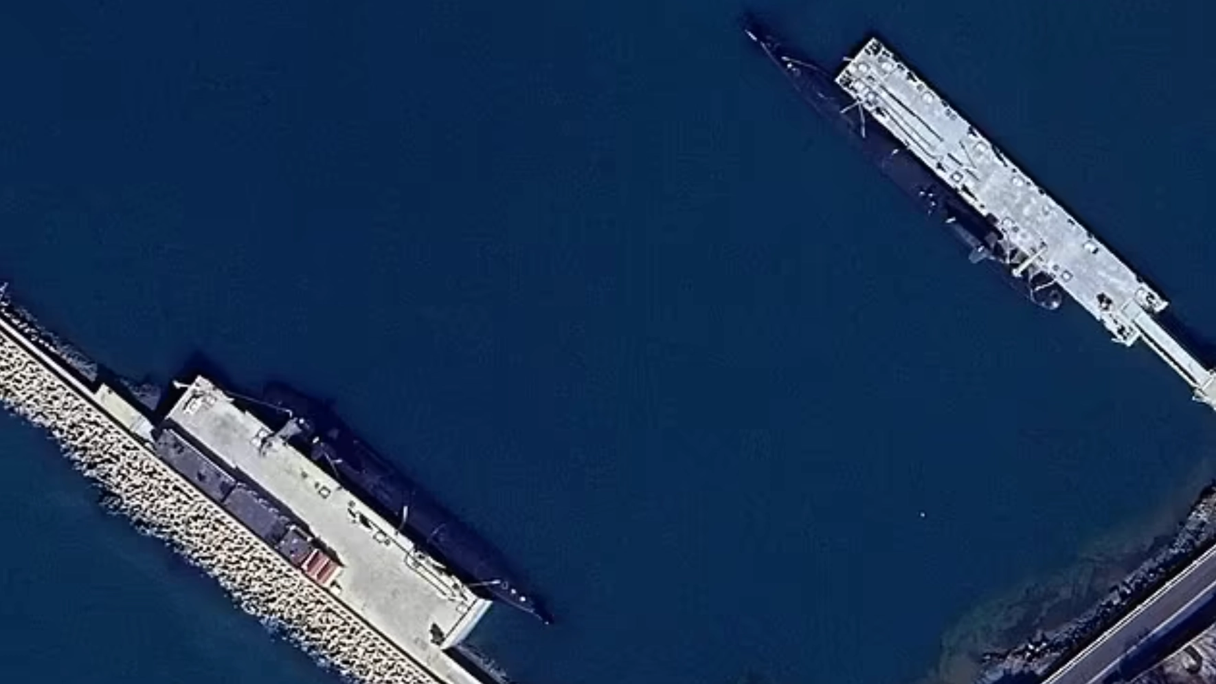 Six nuclear submarines discovered by satellite images of previously hidden Chinese military base