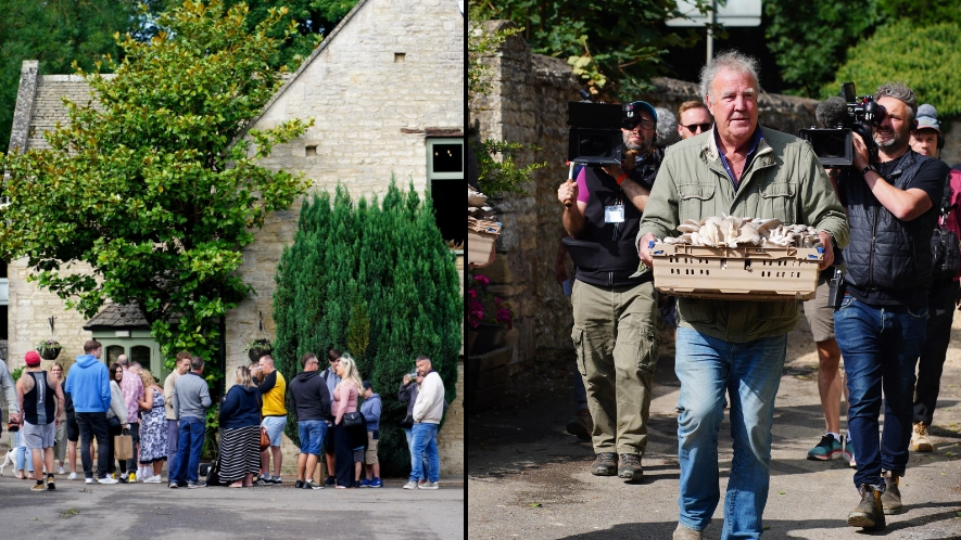 Major queues form outside Jeremy Clarkson’s new pub with some waiting in line ‘since 8am’