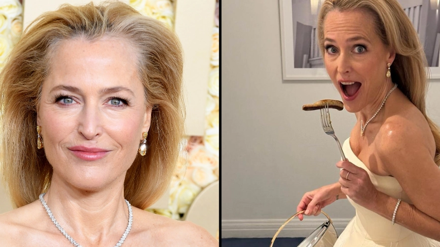 Reason why Gillian Anderson wore vaginas to the Golden Globes
