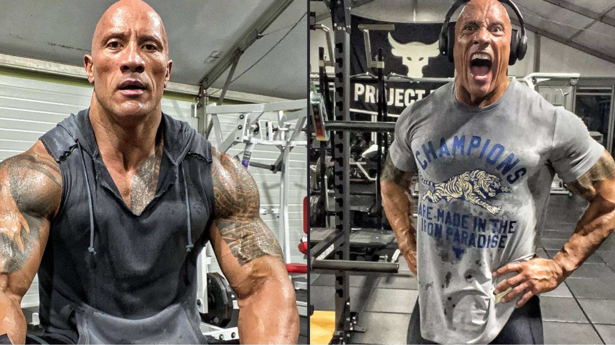 Dwayne Johnson explains why he wees in water bottles at the gym