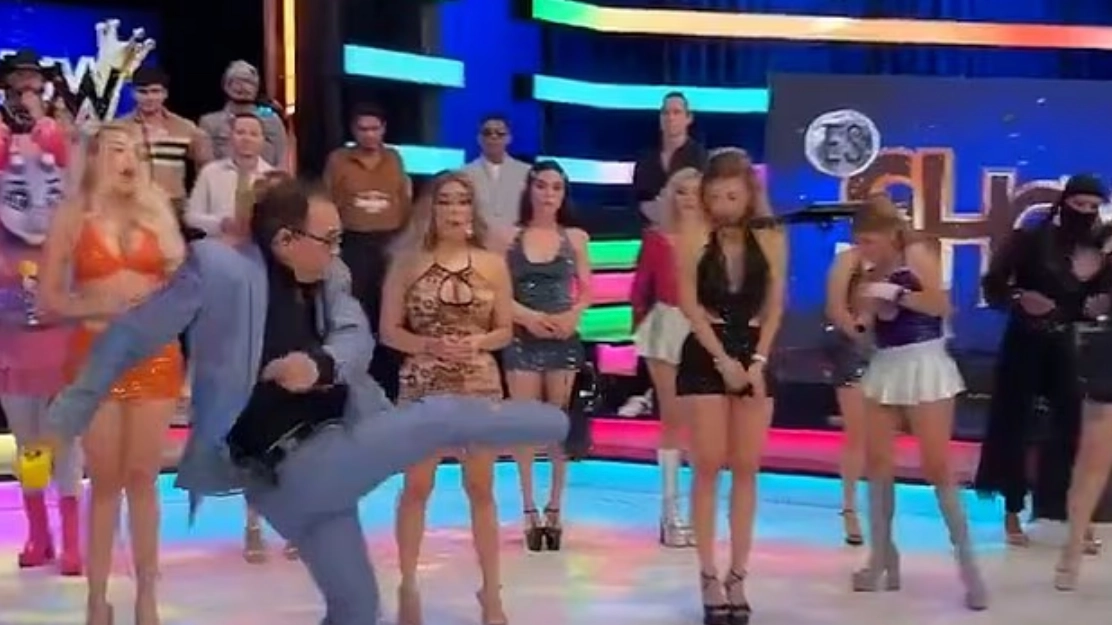 TV host angrily volleys flying drone and accidentally smashes model in the face