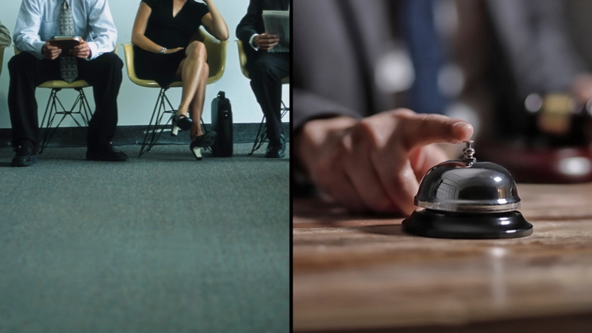 Man immediately rejected in job interview after failing test at reception
