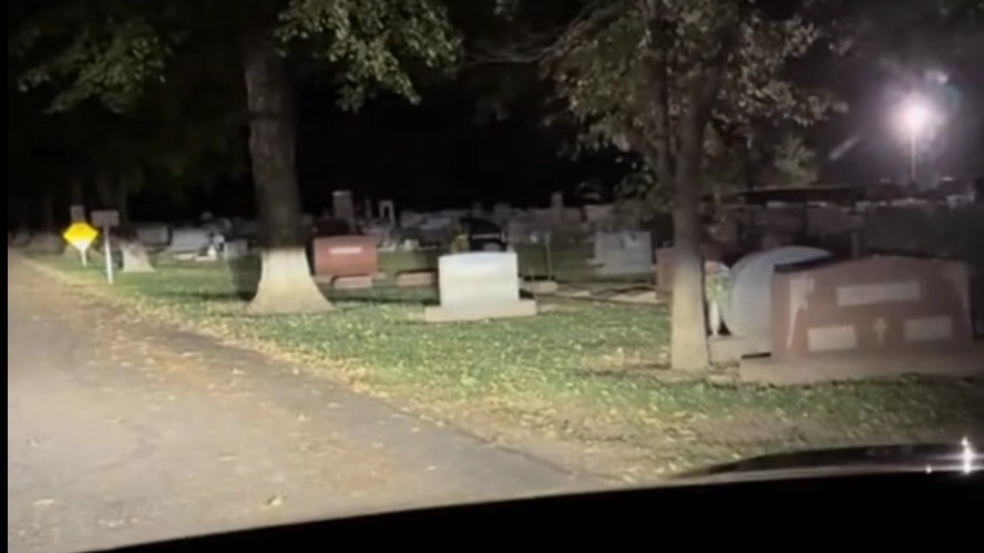Man drives through cemetery in Tesla and makes terrifying discovery on dashboard
