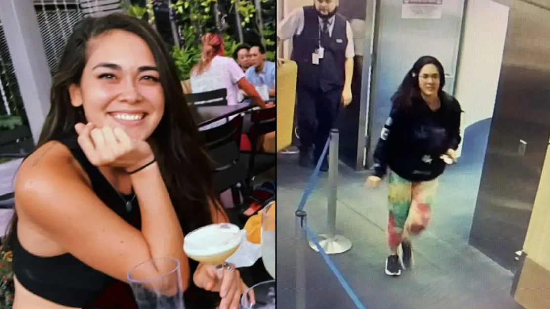 Family concerned as footage emerges of woman who went missing from airport after sending alarming texts