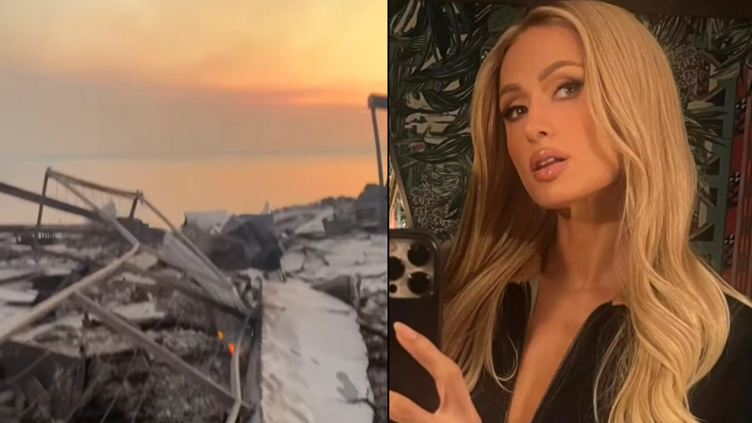 Paris Hilton shares devastating aftermath of LA wildfire as she returns to home she watched burn down on live TV