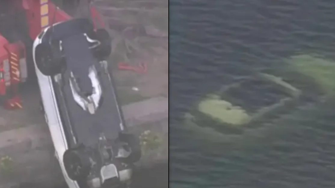 Couple 'getting steamy' in car accidentally roll into river after making vital error