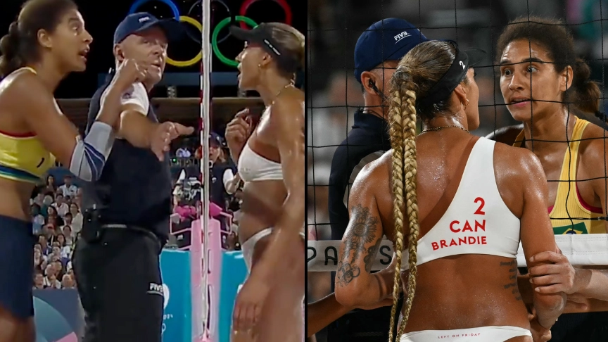 Olympic viewers in shock at DJ’s incredible way of trying to break up fight at beach volleyball