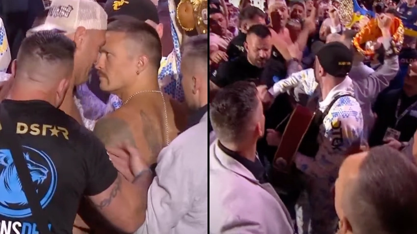 What Tyson Fury said to Oleksandr Usyk during explosive face-off at weigh-in