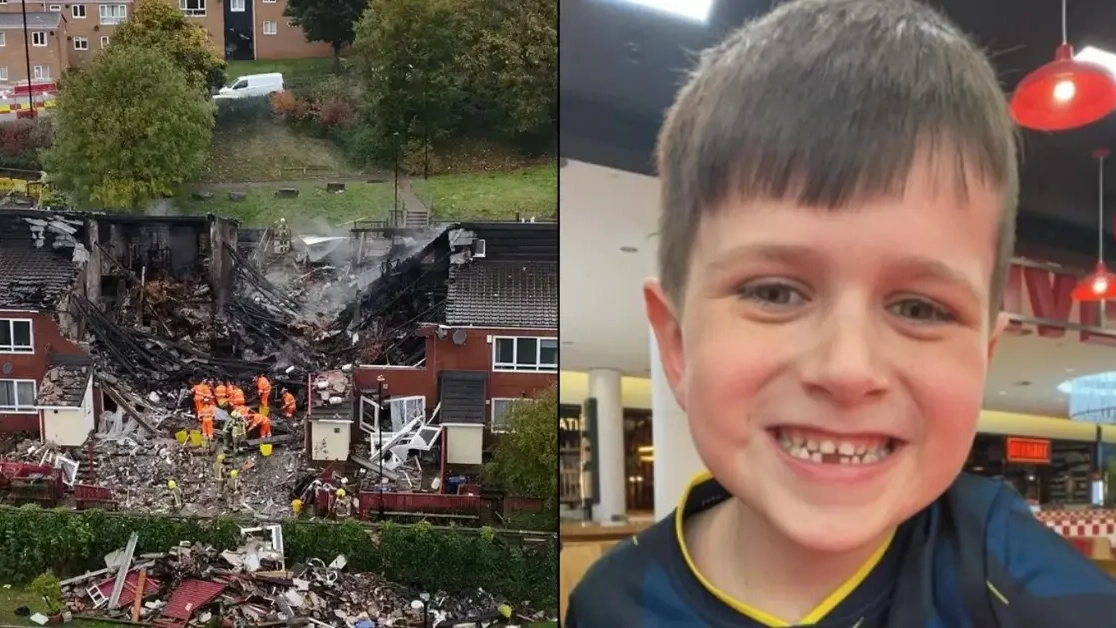Man charged with killing seven-year-old boy and man in massive house explosion