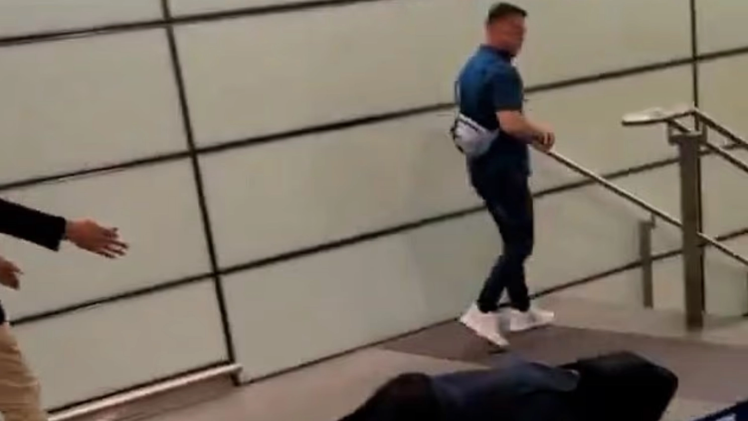 Man arrested after video showed Tommy Robinson at scene of alleged assault at London tube station