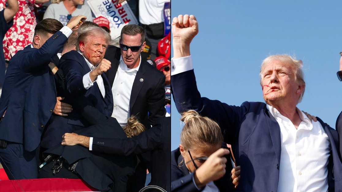 Moment Secret Service snipers shoot gunman who attempted to assassinate Donald Trump