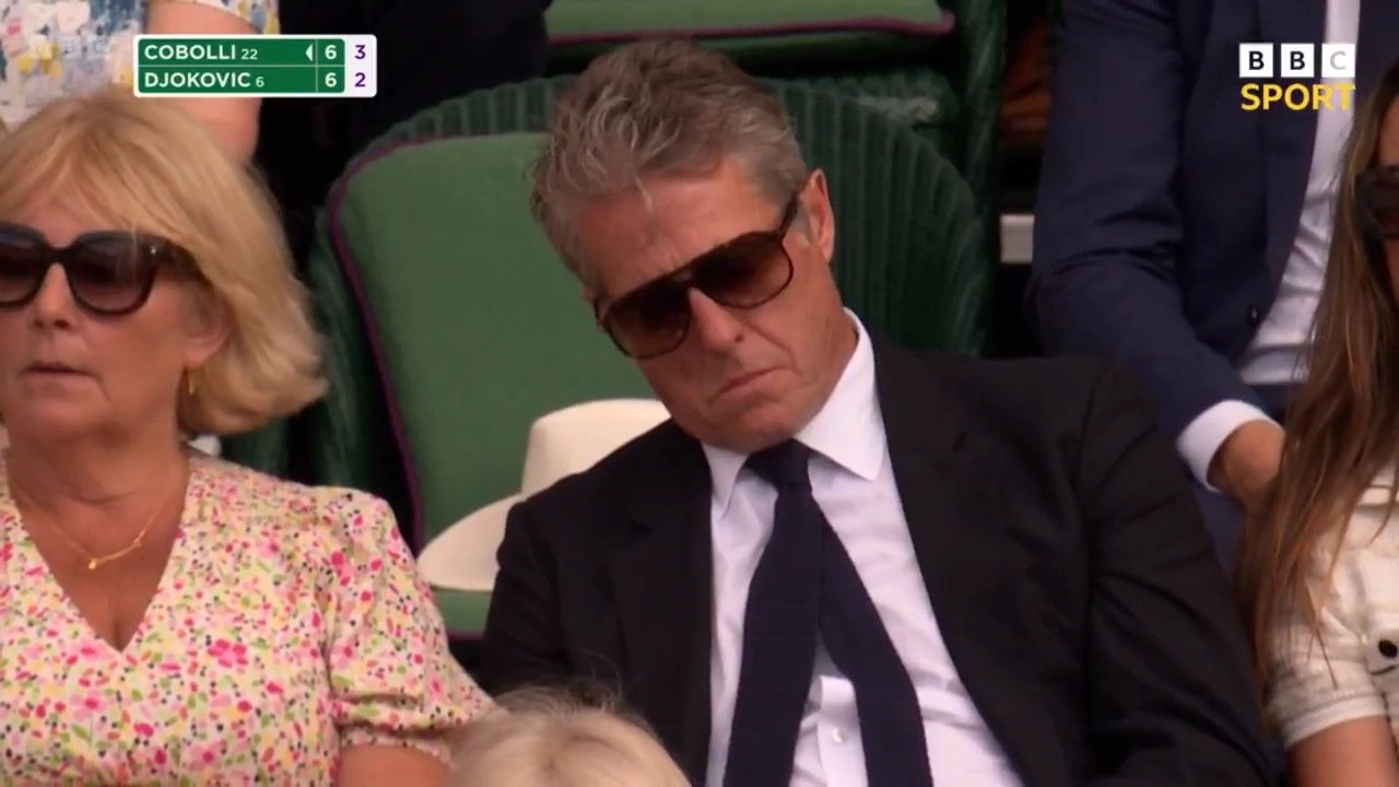 Hugh Grant causes huge debate after 'falling asleep' at Wimbledon
