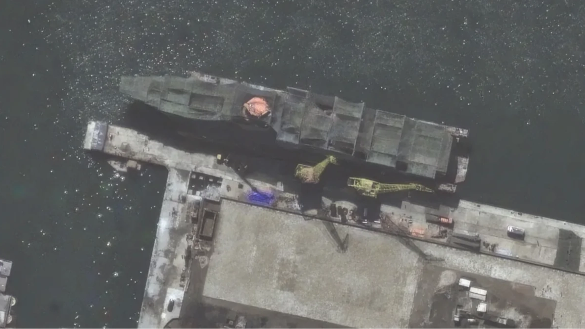 Chilling satellite images show North Korea building massive and 'most advanced’ warship ever
