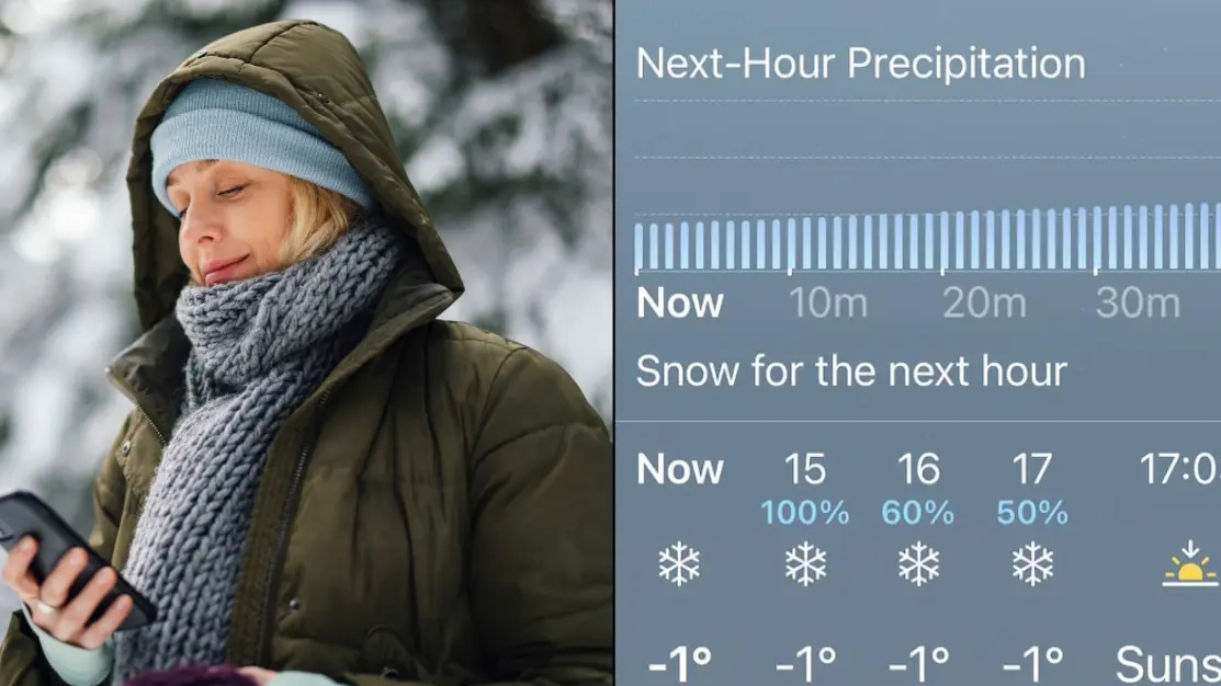 People only just discovering what snow percentage on iPhone weather app actually means