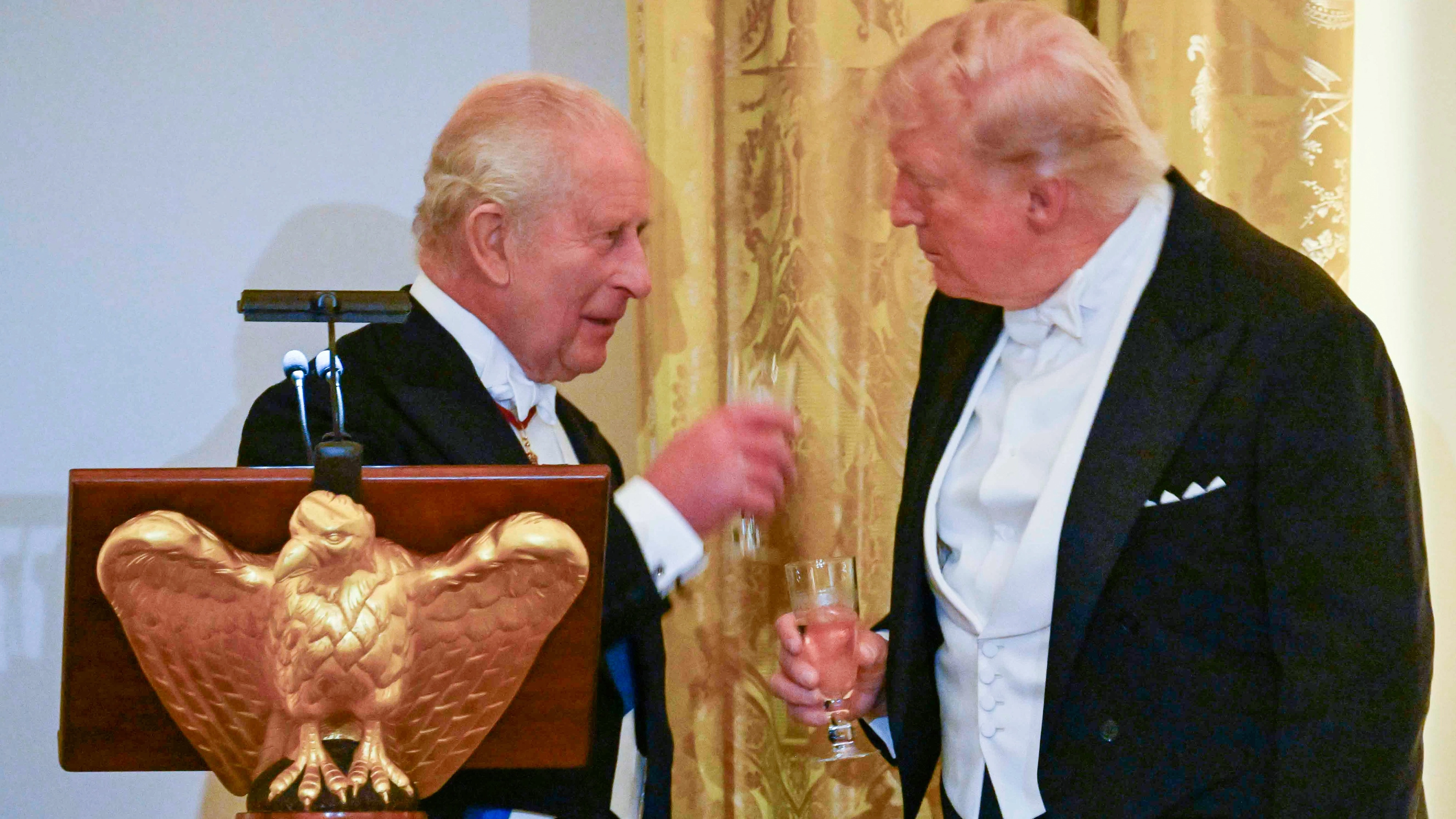 King Charles fires back during state dinner at Donald Trump's offensive comments