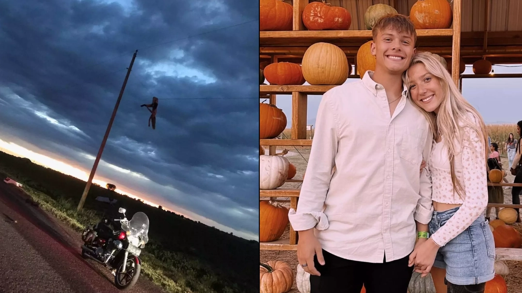 Teenager left hanging by broken leg on power line after car crash explains what she was thinking in the moment