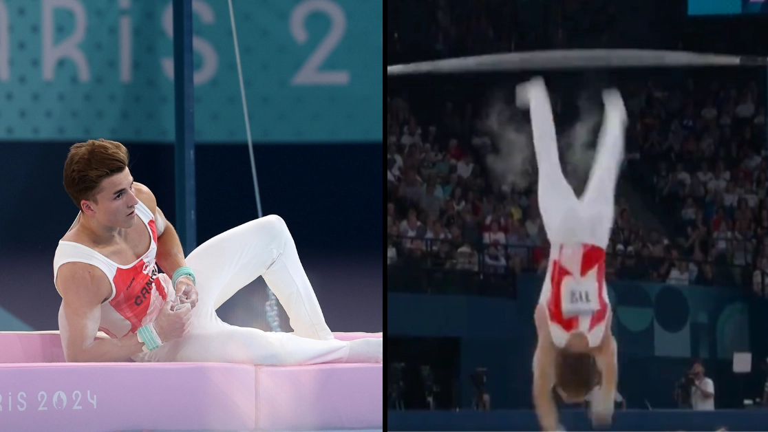 Olympic gymnast left injured following incident that has 'never been seen in competition' before