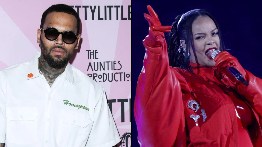 Chris Brown appears to congratulate ex Rihanna after Super Bowl halftime pregnancy announcement