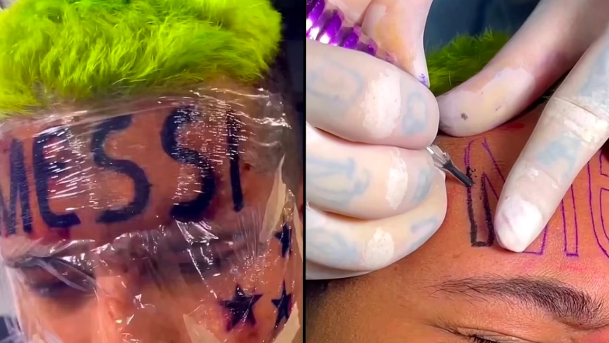 Man who got Messi tattooed on his face says he regrets getting it