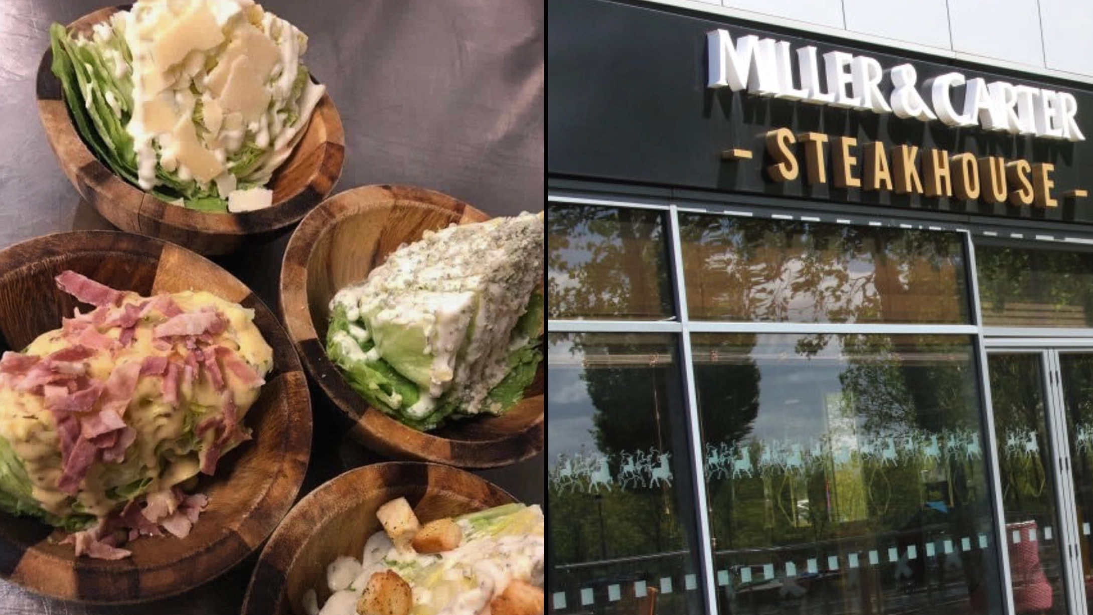 Miller and Carter tell customers why they are served half a lettuce with their steak