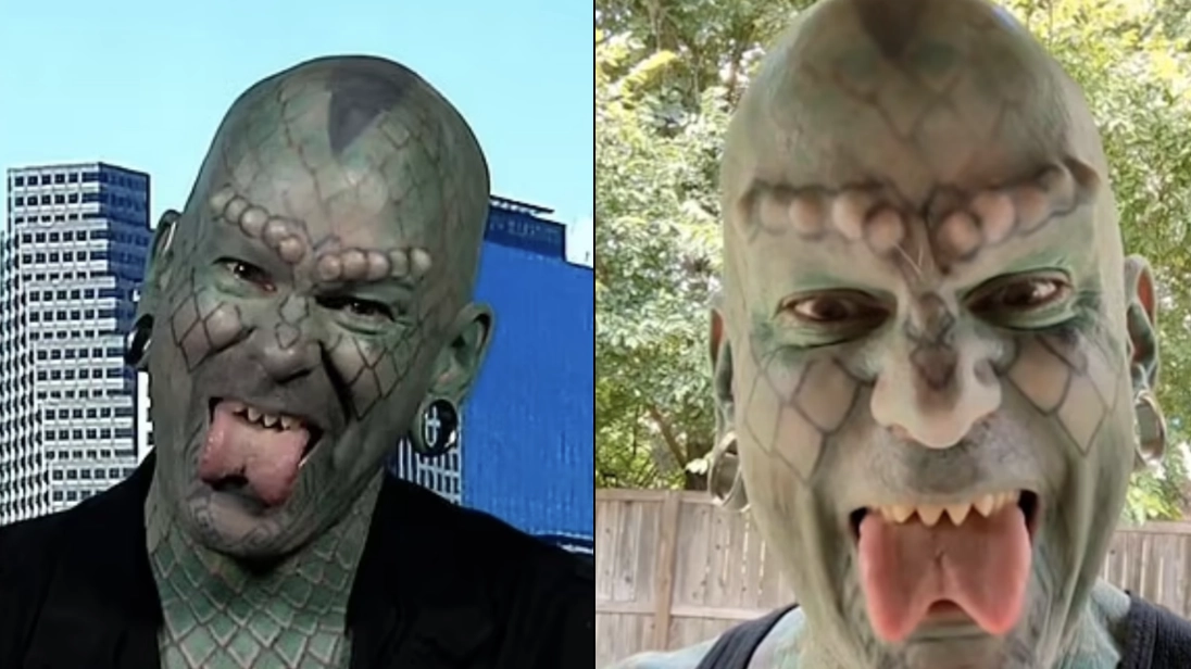 Man who 'transformed himself into a lizard' reveals horrifying details about body modification procedures