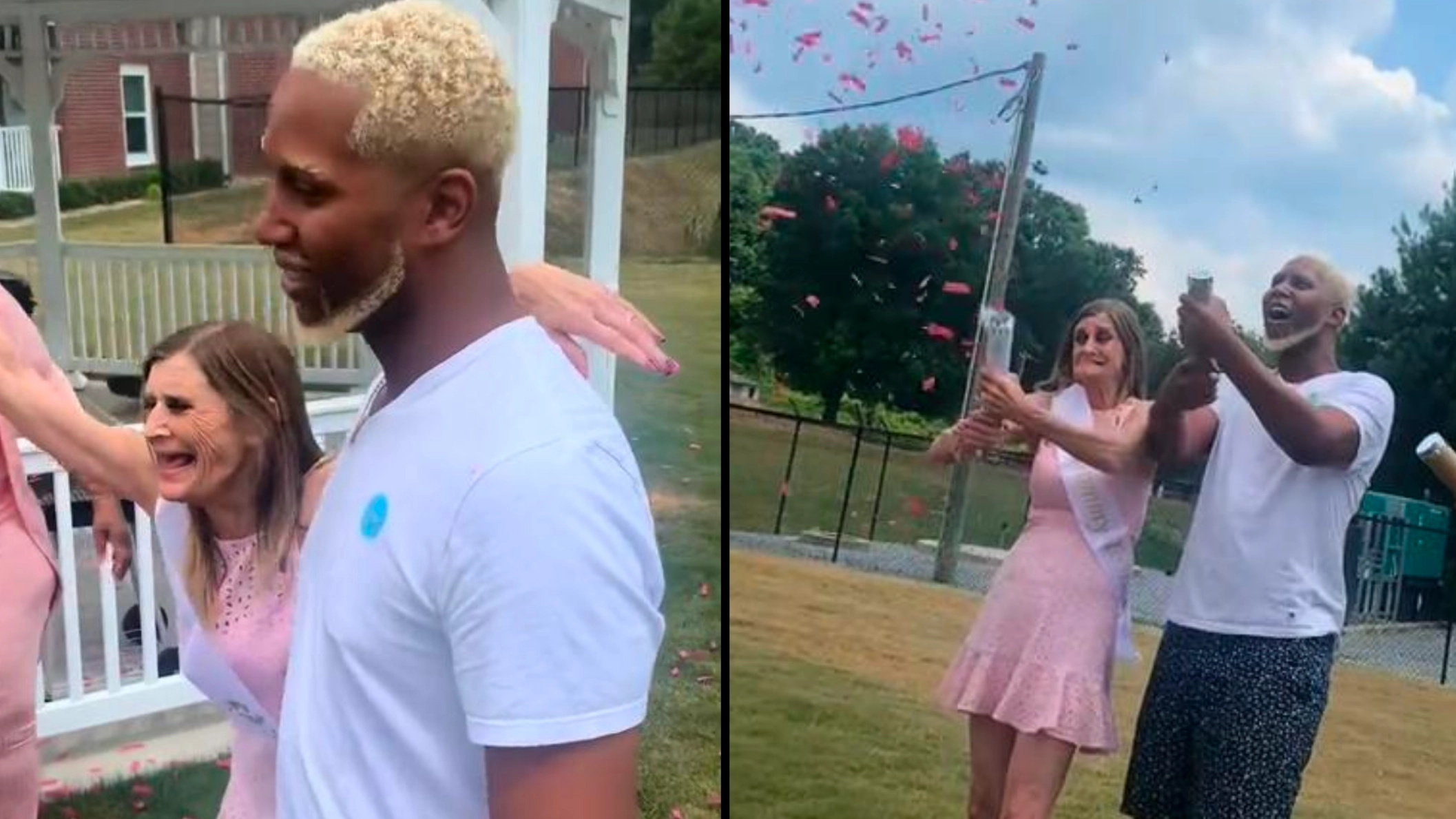 Grandmother married to man with 37-year age gap hosts gender reveal as she prepares for motherhood