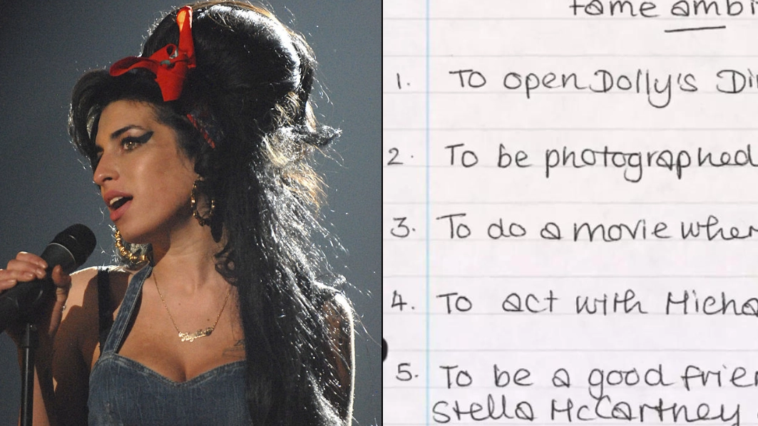 Amy Winehouse shared everything she wanted to achieve in life in diary before she died