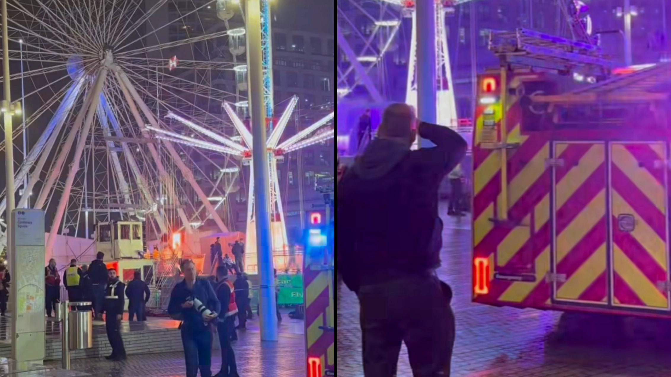 Several people left injured after Christmas fairground ride in Birmingham 'collapsed'