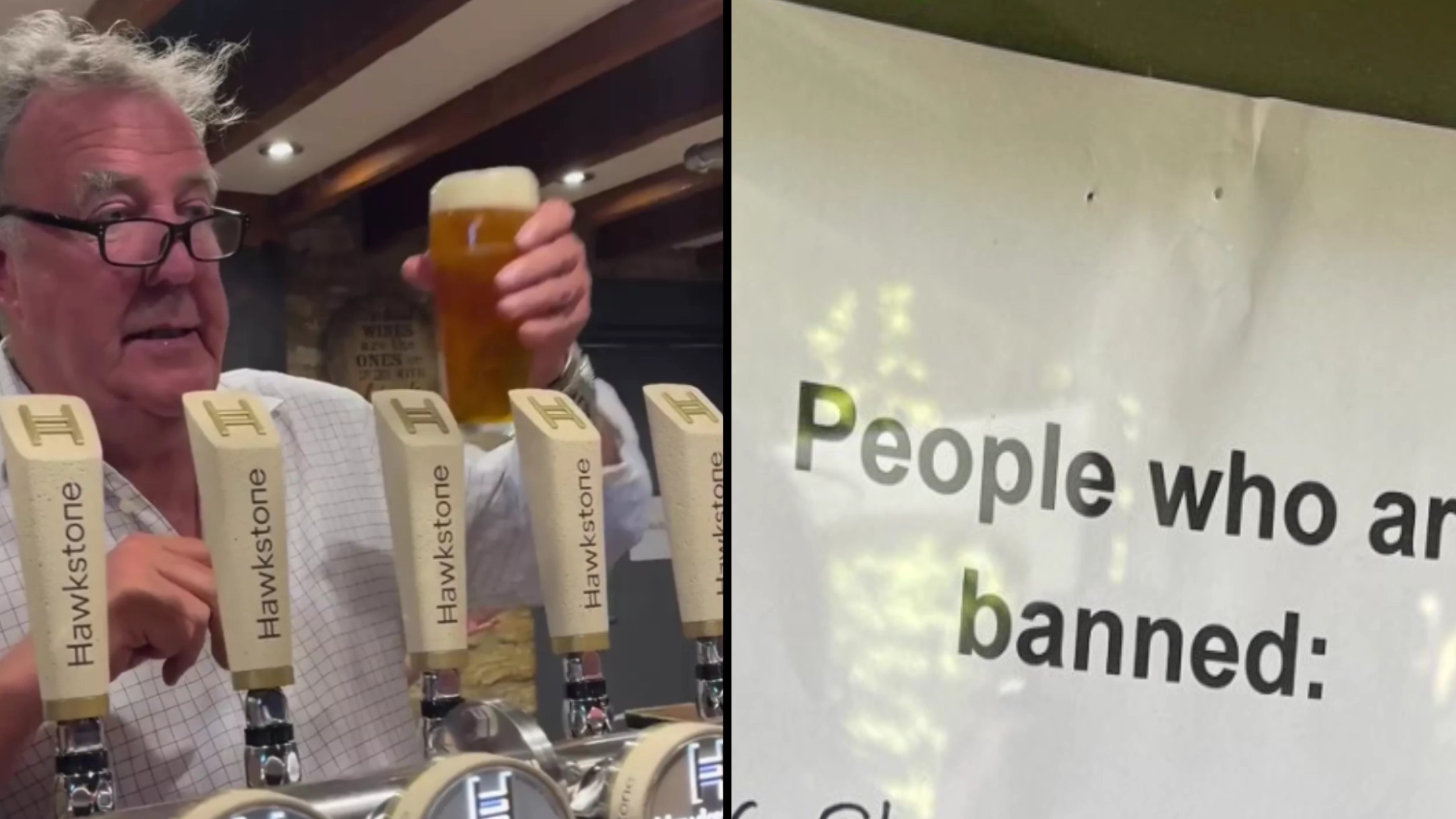 Jeremy Clarkson has banned two celebrities from new pub and he's revealed list of who's not allowed