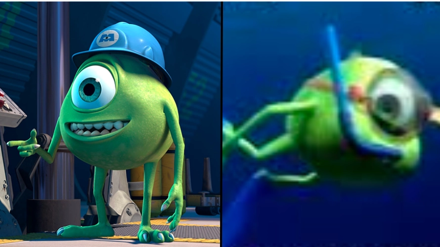 Monsters Inc’s Mike Wazowski also features in Cars, Wall-E and Finding Nemo