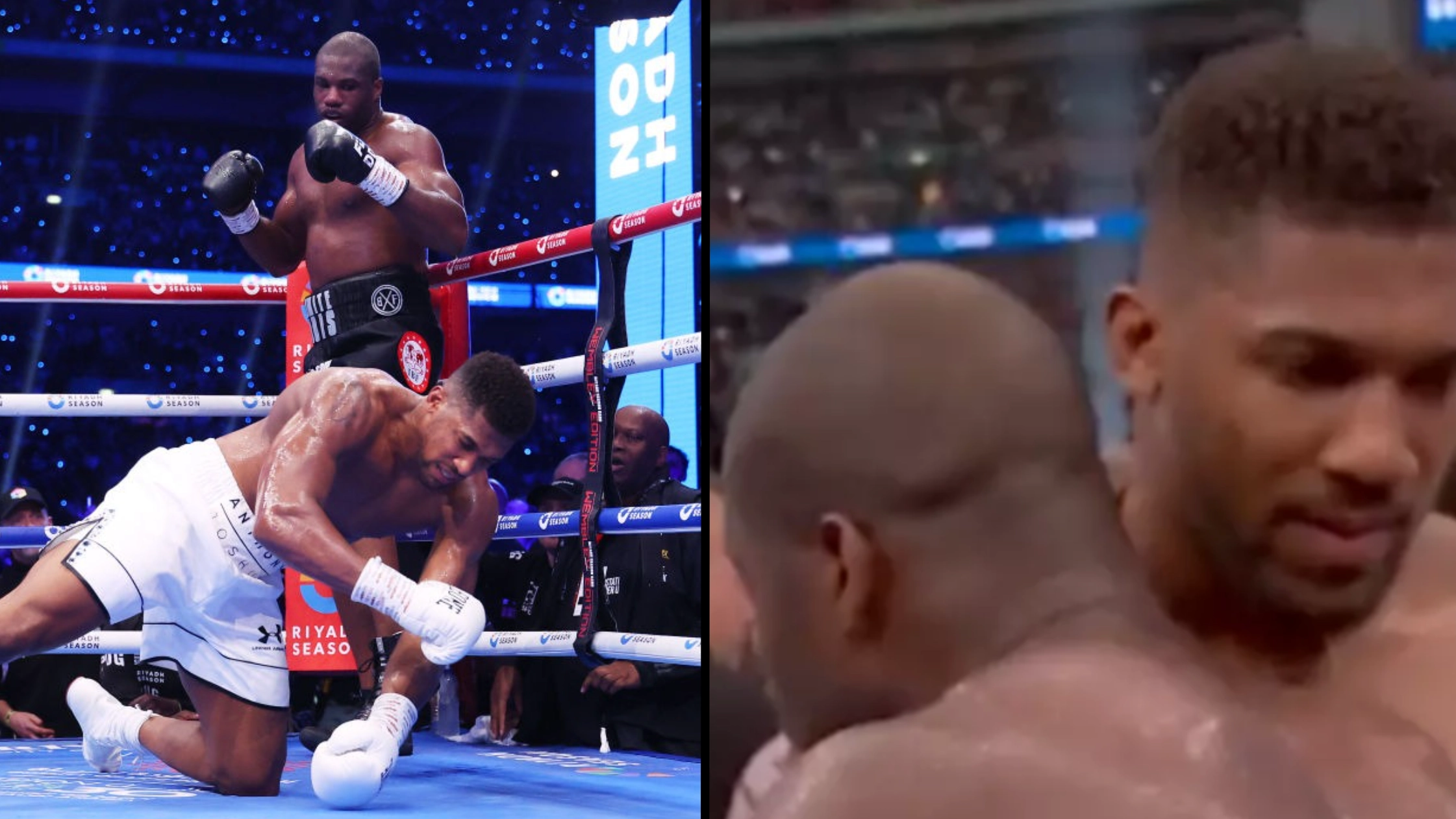Anthony Joshua's immediate two-word reaction to Daniel Dubois KO has left people talking