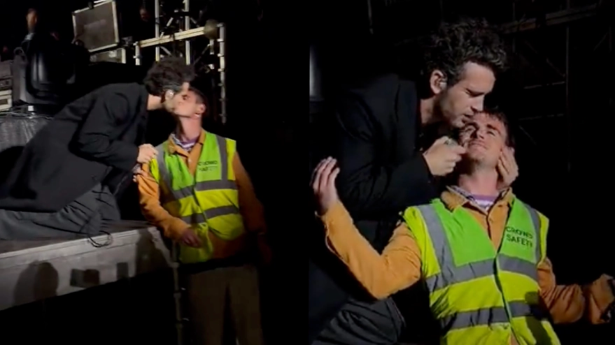 Backlash as Matty Healy kisses security guard at The 1975 concert