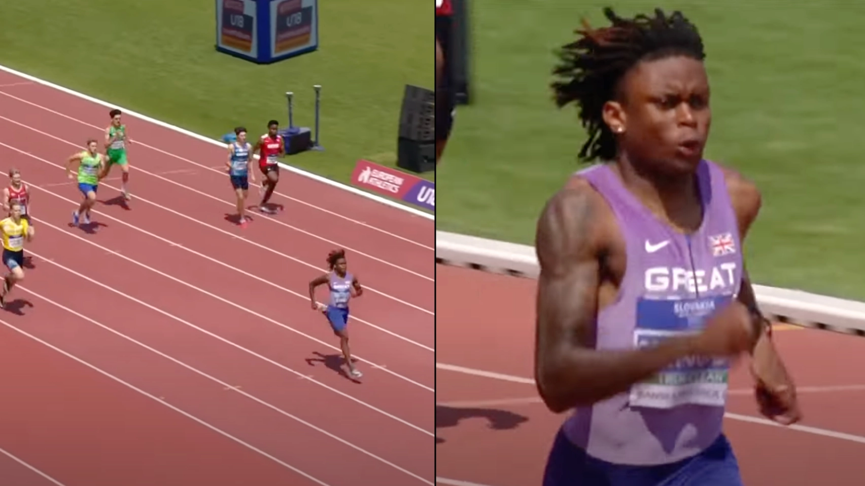 British 200m runner has 'absolute disaster' and manages to lose race after being way out in front