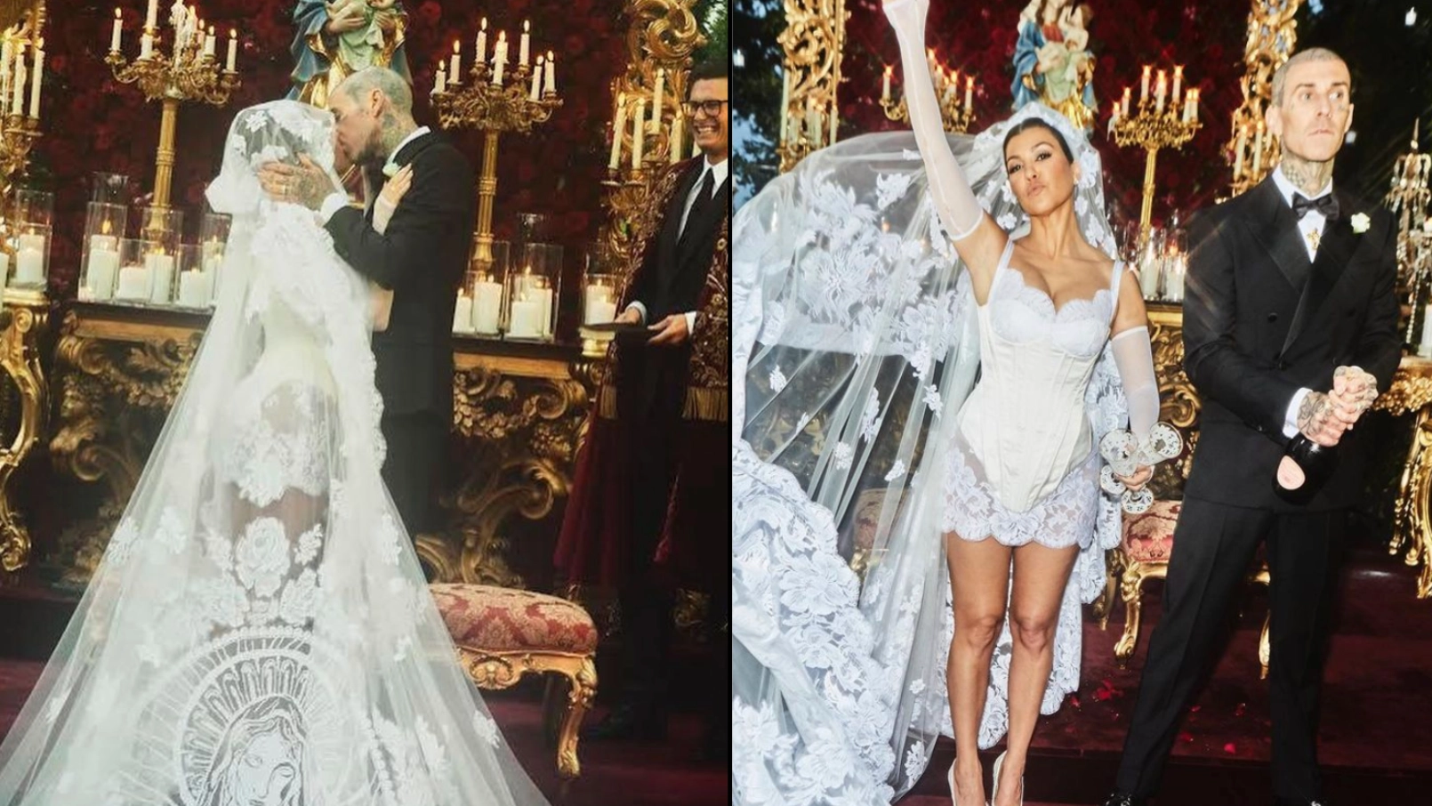Catholics Are Accusing Kourtney Kardashian And Travis Barker Of Mocking Their Religion