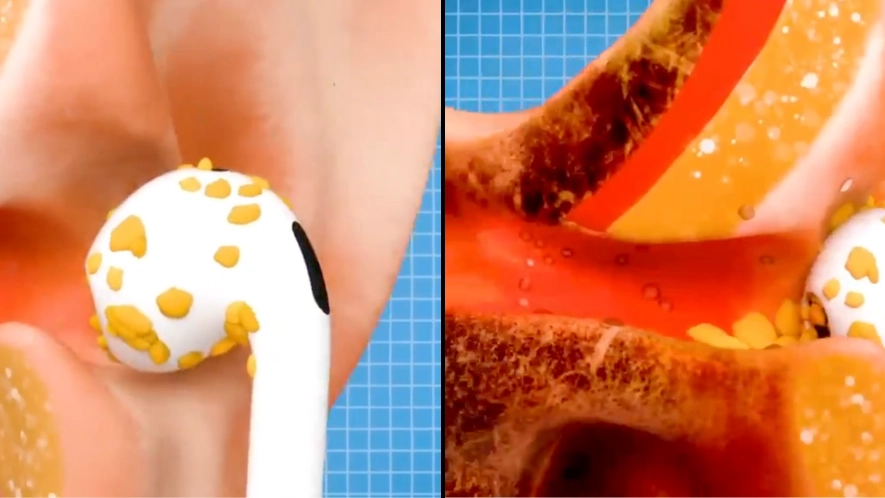 People freaked out after seeing worrying simulation about what’s on headphones when you put them in ears