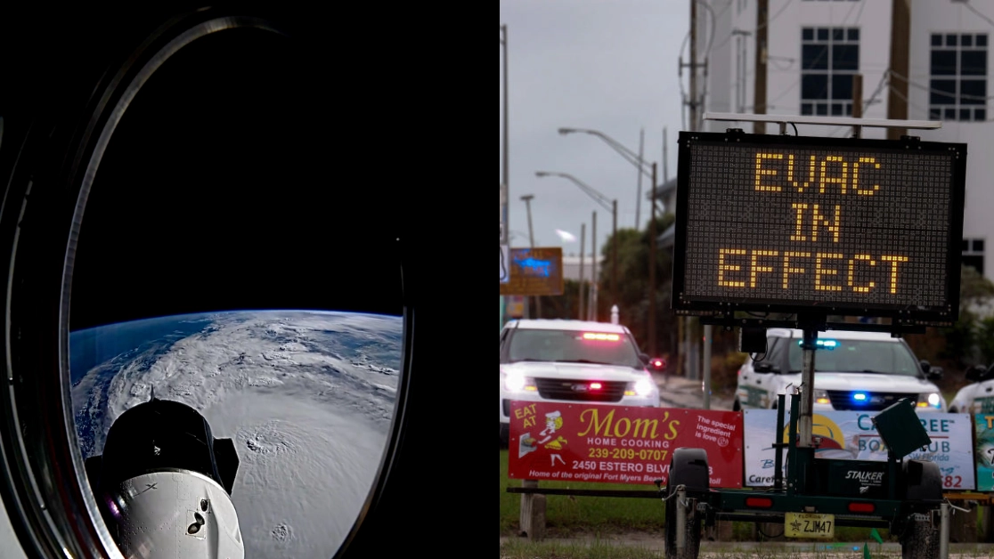 Terrifying footage shows NASA astronaut recording what hurricane looks like from space