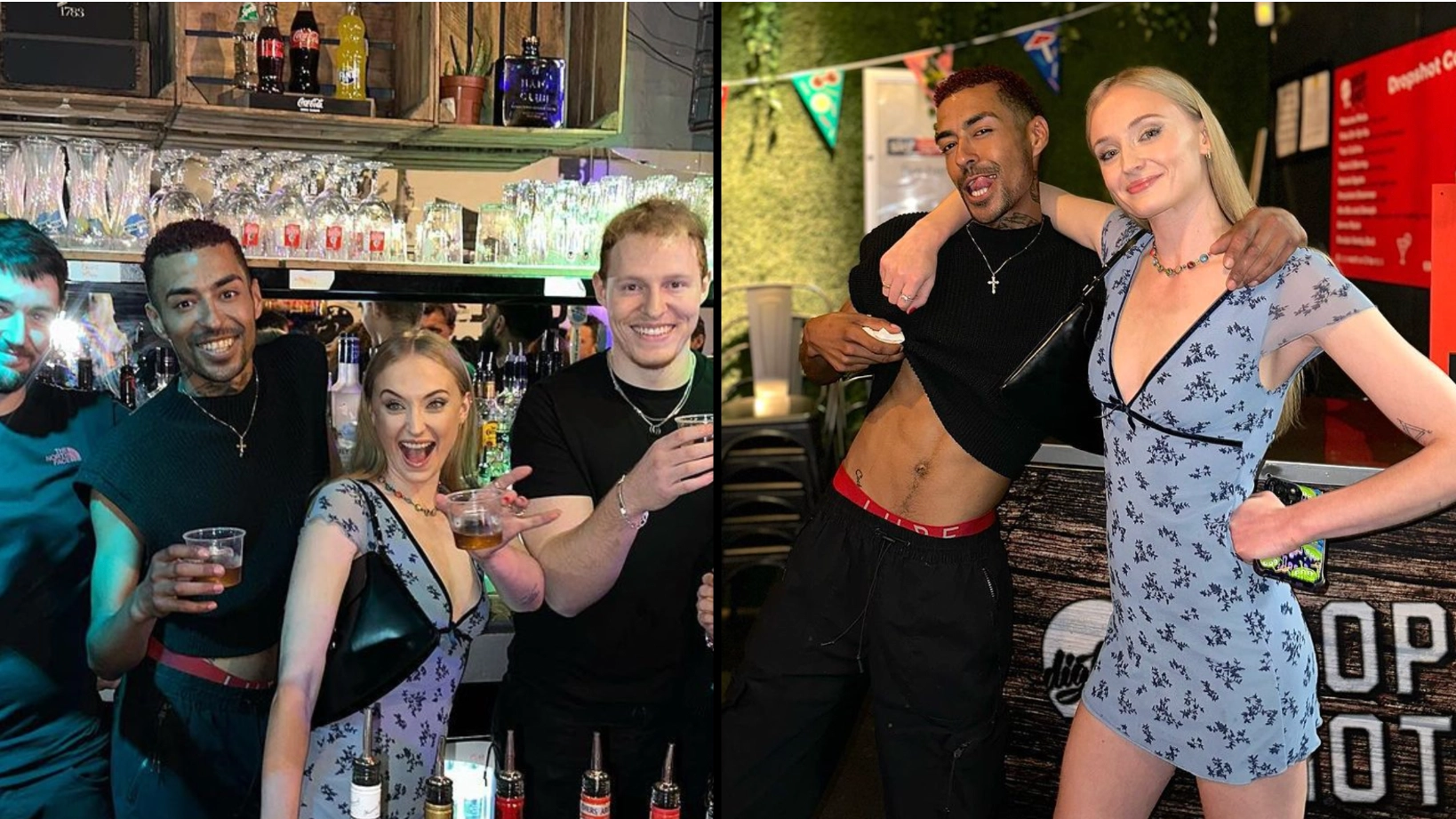 Sophie Turner downs shots and necks £6.50 cocktails days before divorce in UK bar
