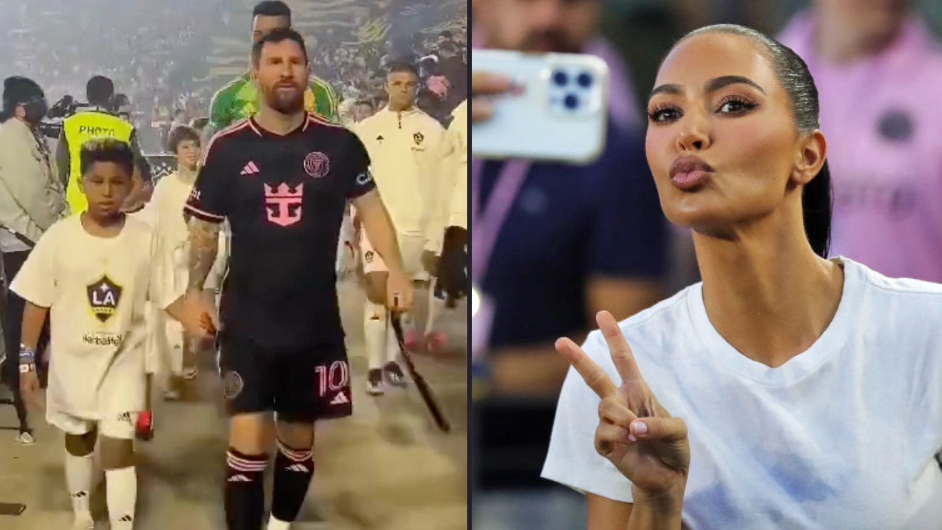 Kim Kardashian slammed after son is seen walking out with Lionel Messi before game