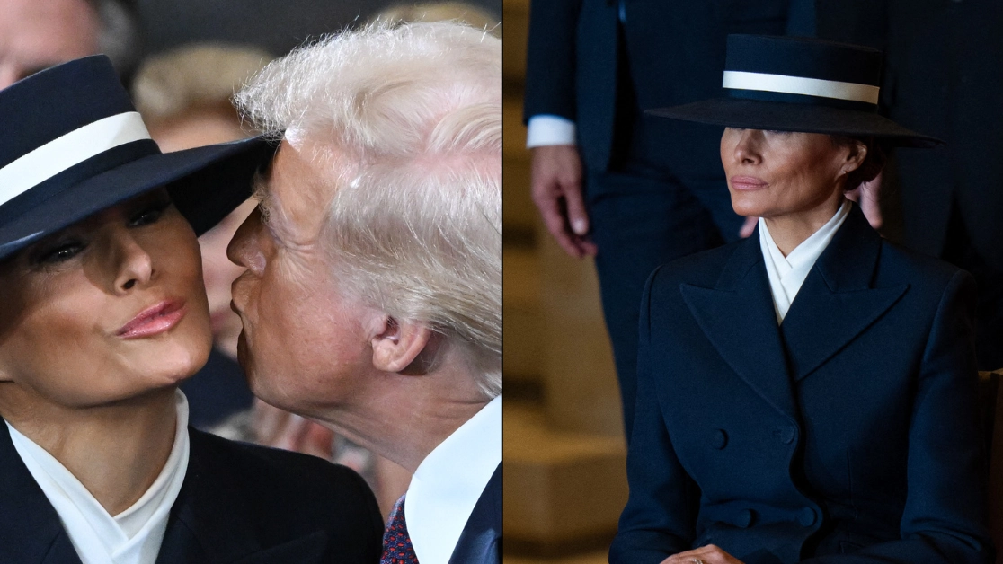 Theories emerge over why Melania Trump wore iconic hat at husband's inauguration