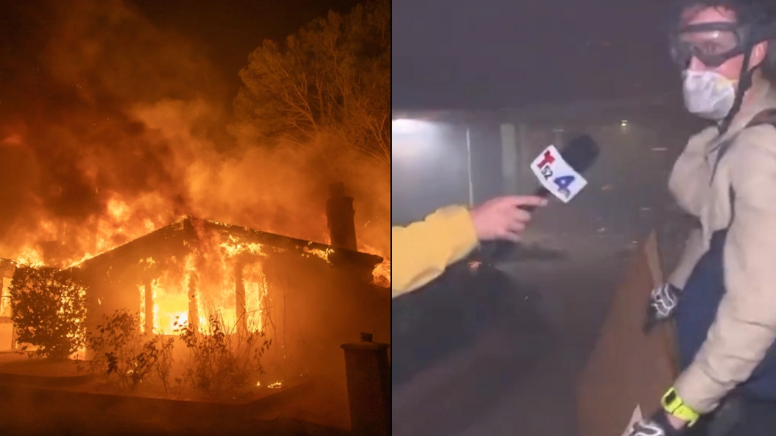 People in tears over homeowner’s heartbreaking request to reporter amid catastrophic LA wildfires