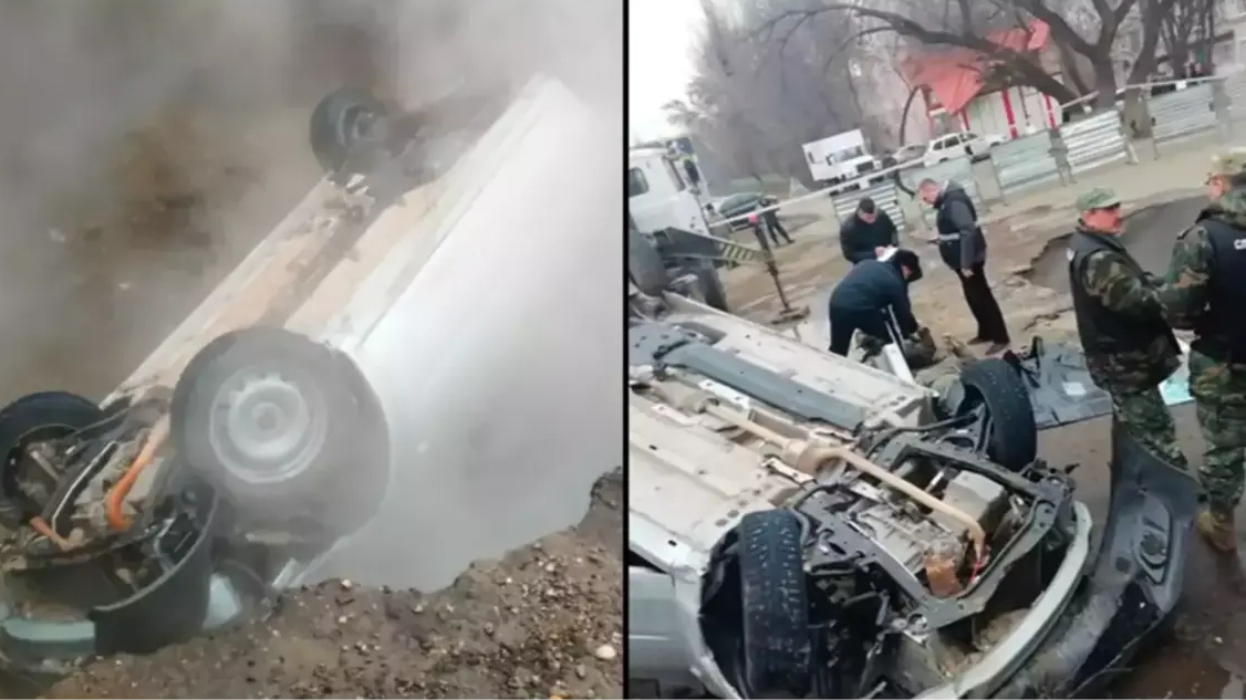 Man suffered one of the most horrific deaths imaginable when his car plunged into a sinkhole