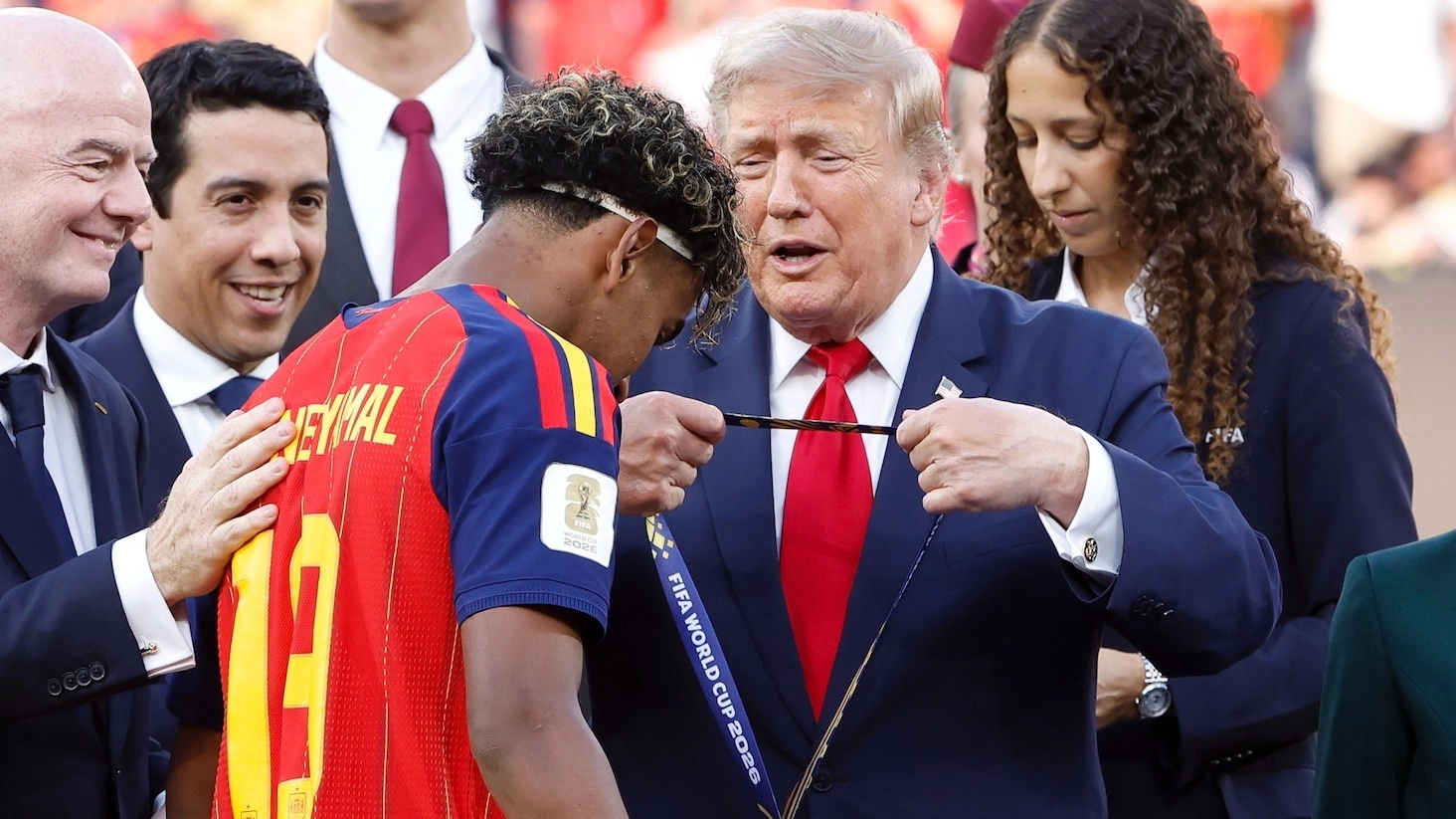 Donald Trump's message to every Spain and Argentina player revealed by lip reader