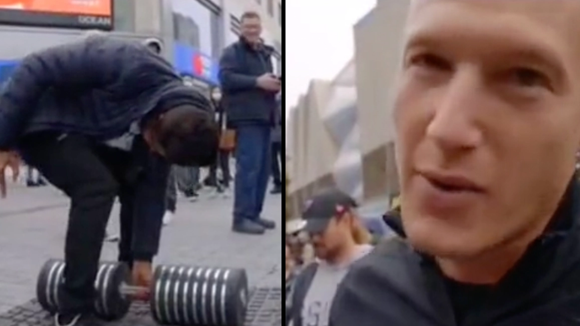 Man Challenges Public To Lift 100kg Dumbbell For £1000 Prize