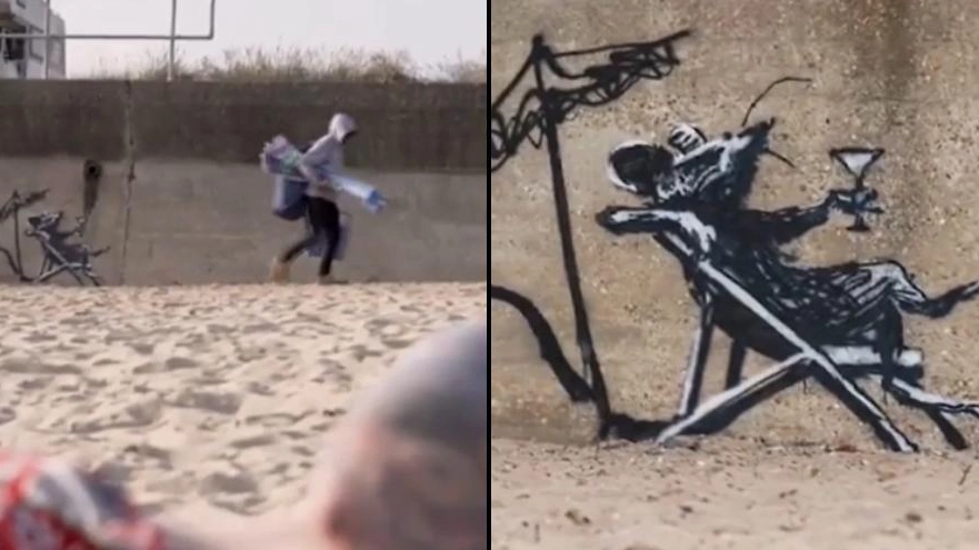 Banksy shared rare footage of himself to show how he created a masterpiece