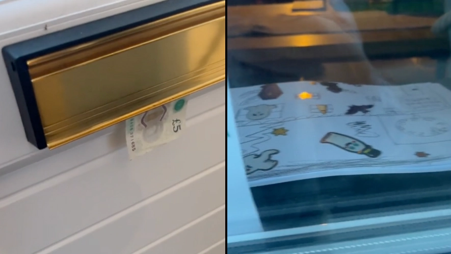 Mum bizarrely finds £5 stuffed into letterbox before discovering hilarious reason it was put there
