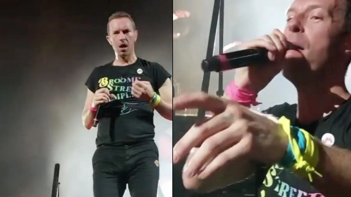 Chris Martin stops gig to design tattoo for mega fan