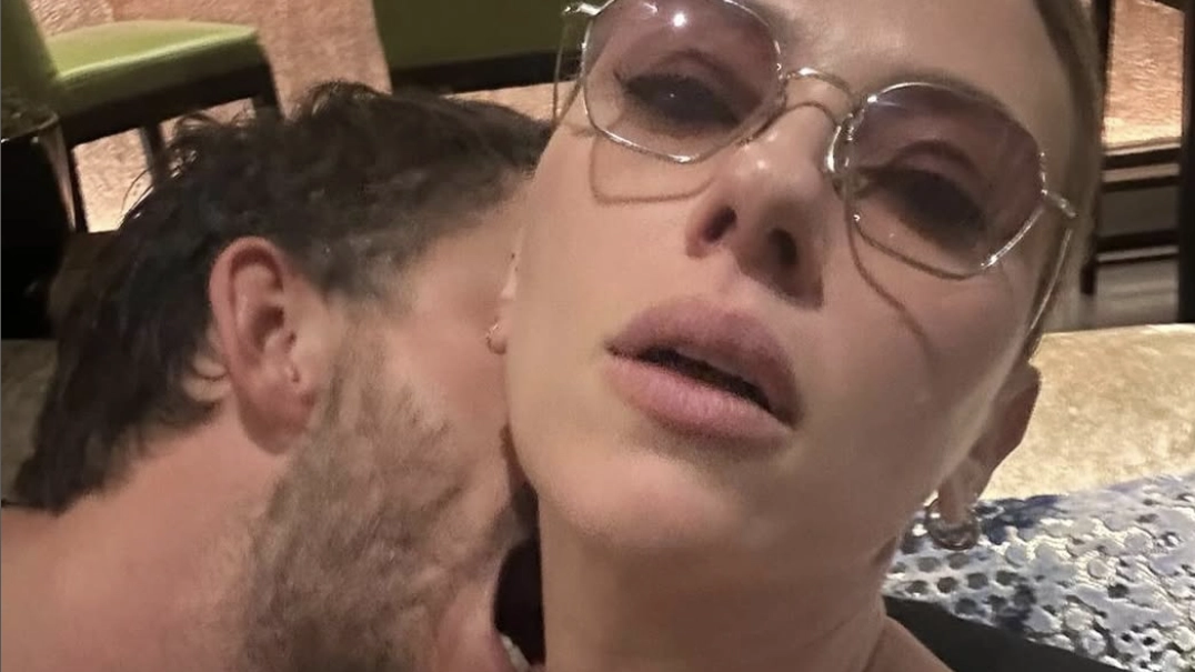 Scarlett Johansson's co-star previously addressed kiss as they share new intimate image