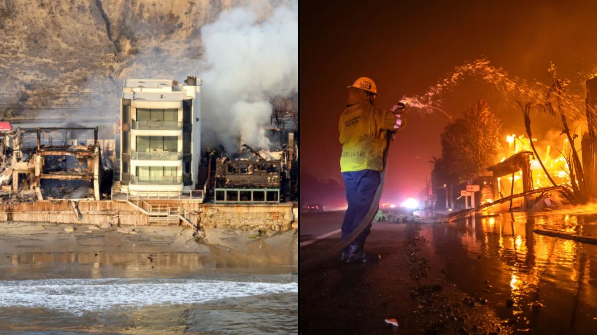 Business tycoon reveals how 'miracle' Malibu house remained intact during LA wildfires when homes on either side burned down