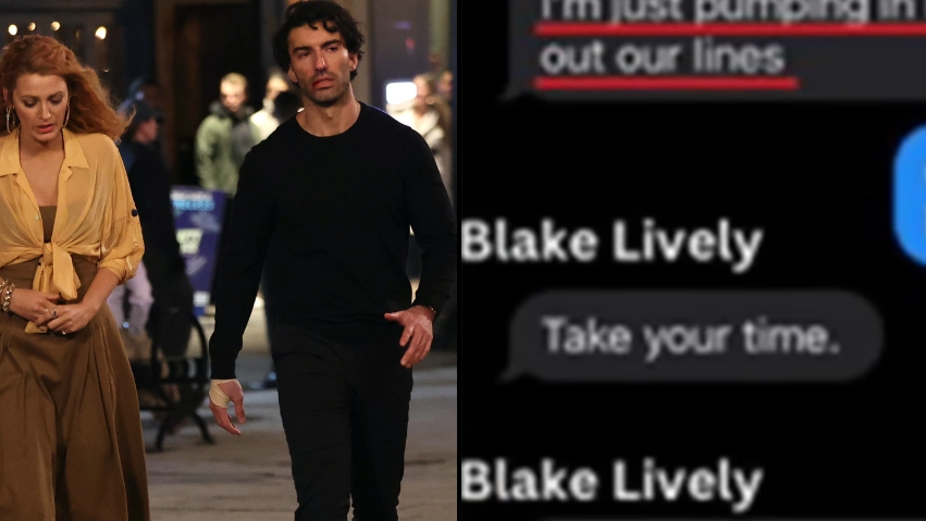 Justin Baldoni's lawyer shares alleged text from Blake Lively inviting the director into trailer while she was breastfeeding