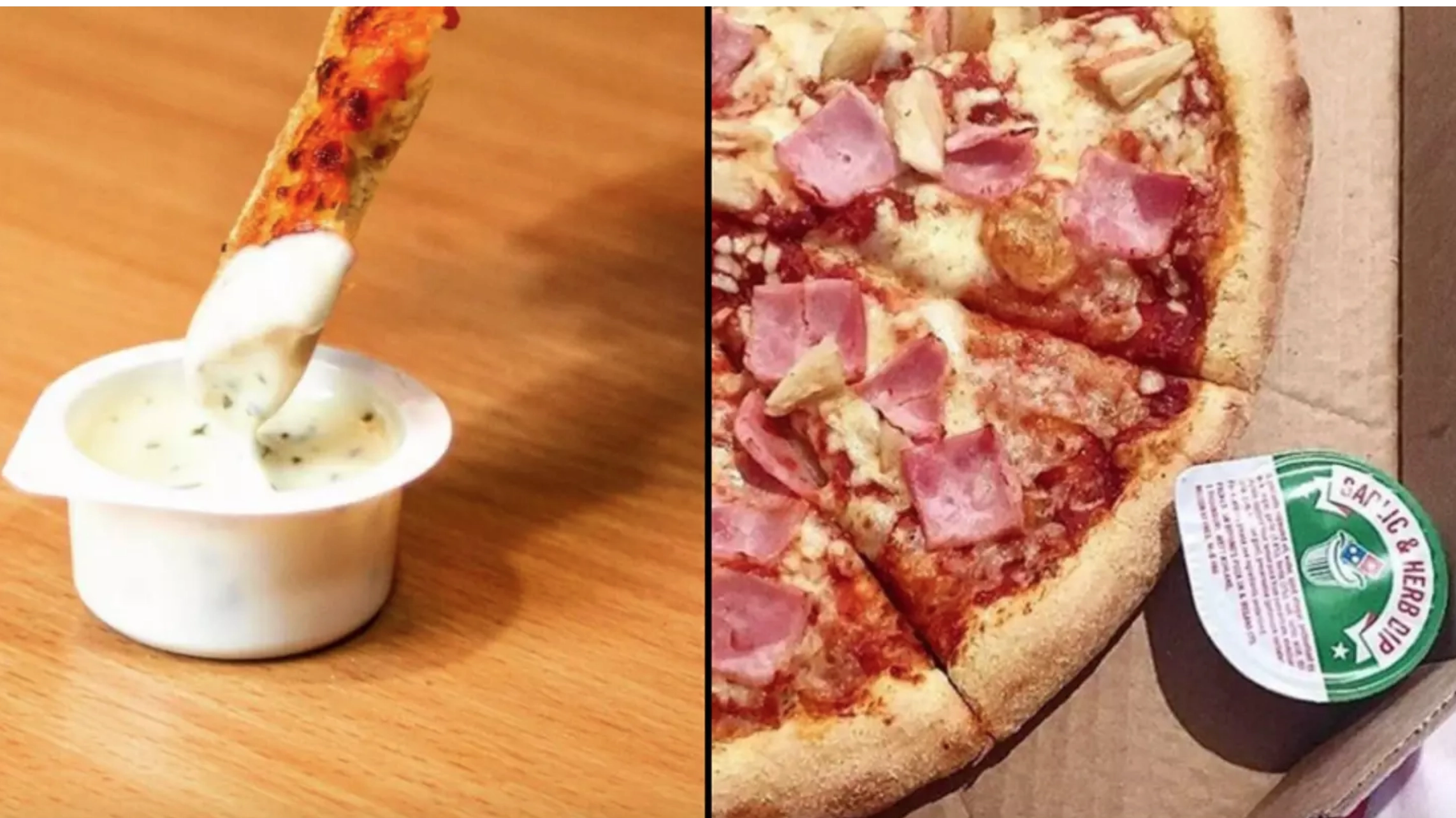 Domino's customers shocked by how many calories are in garlic and herb dip